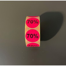 Etiket Ø35mm fluor roze 70% 1000/rol Th99032067